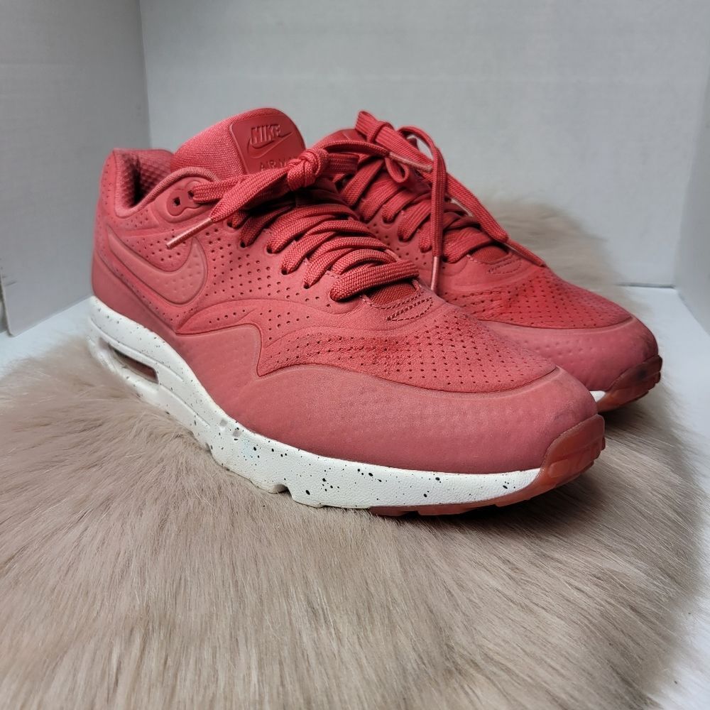 Nike Air Max 1 Ultra Moire Terra Red Sneakers 705297 611  Men’s Size 9.5